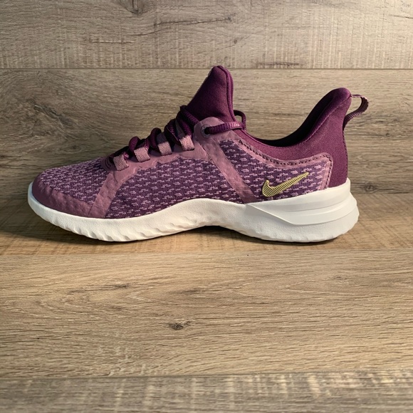 Nike Renew Rival (GS) Violet Gold Running Shoes - Picture 3 of 6